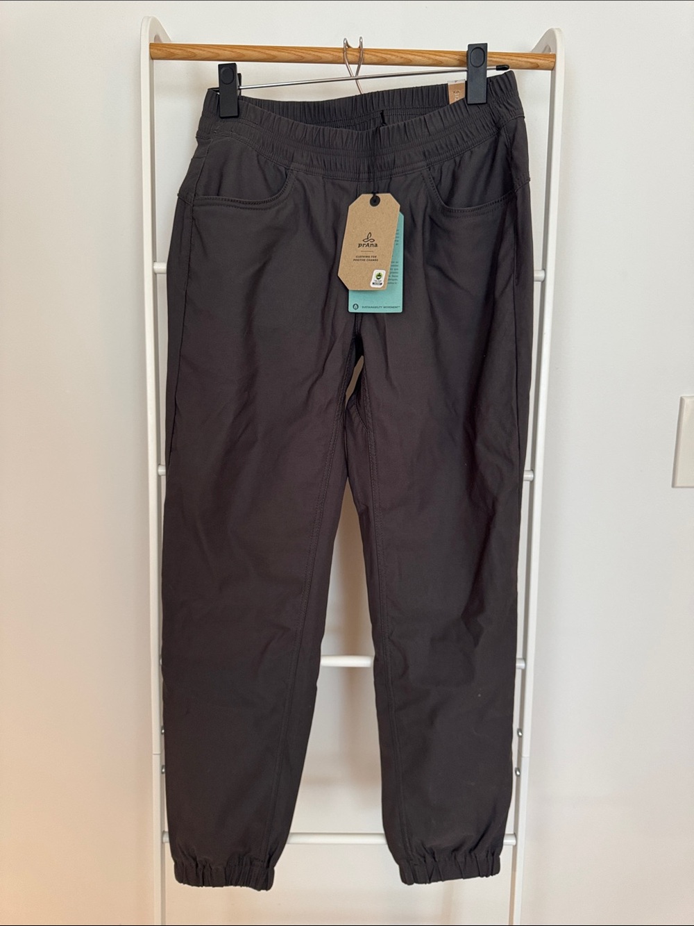 Prana Dark Grey Women's Elastic Cuff Joggers